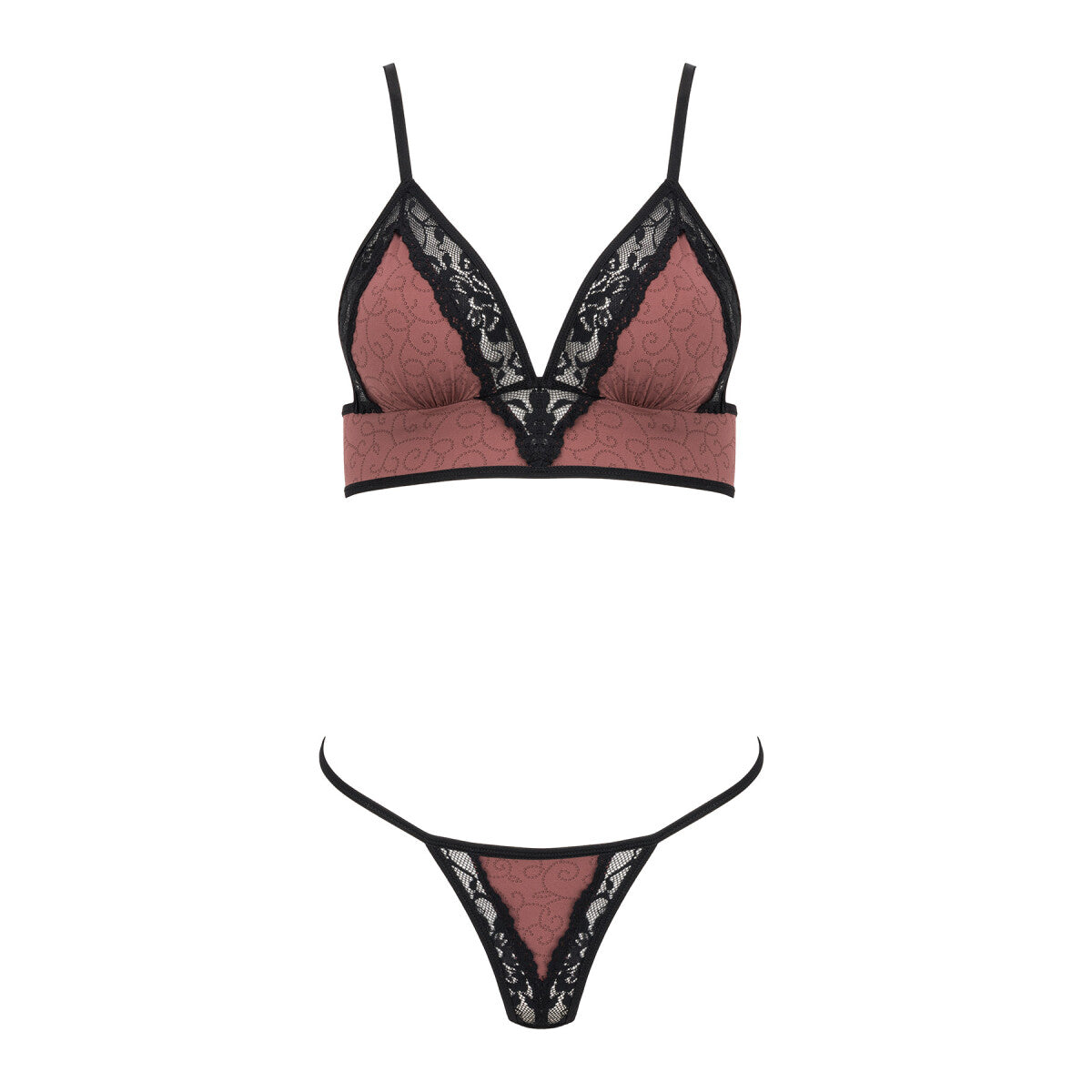 Morgiana bh-set – bordeauxrood-zwart – detail 4