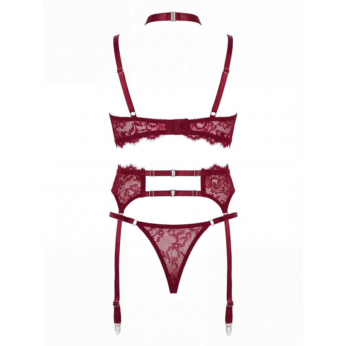 SP10059 lingerieset 3-delig – kersenrood van Dare2Live – kersenrood