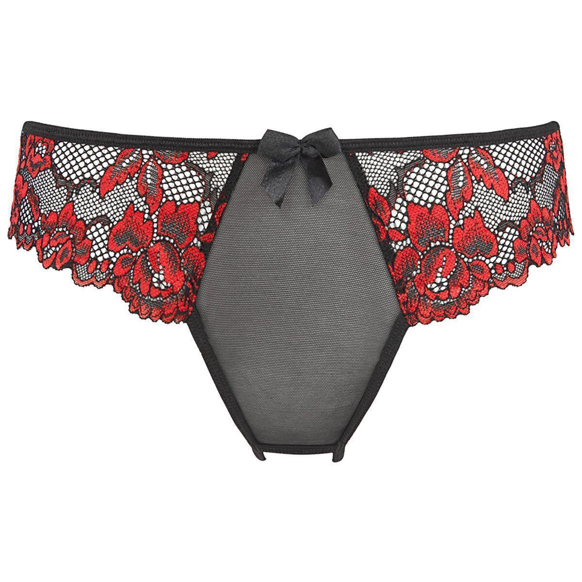 V-10018 string – zwart-rood