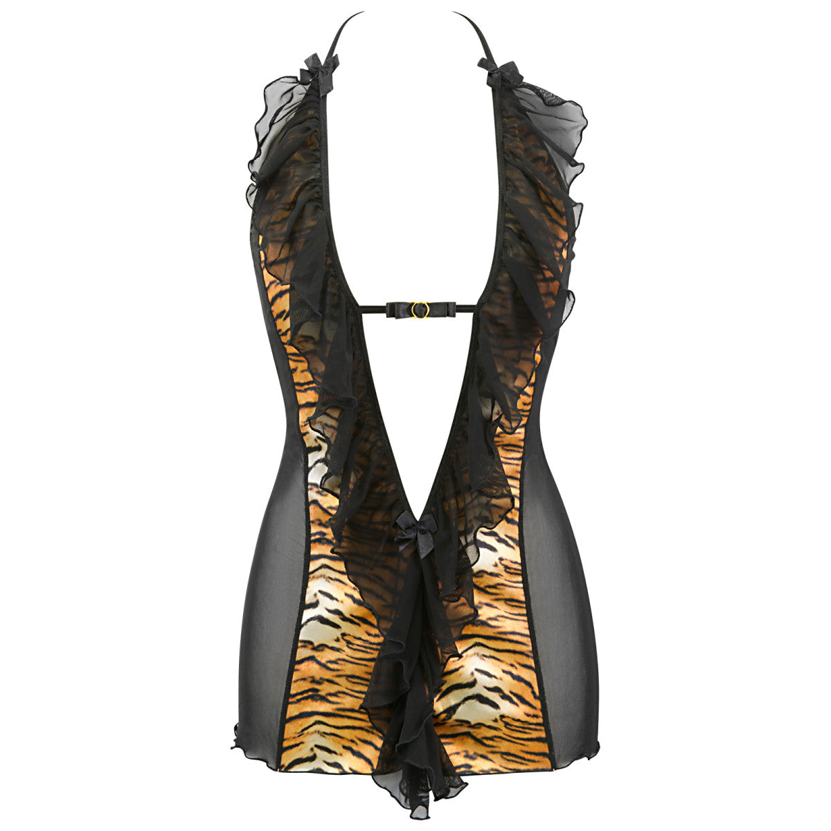 V-10029 babydoll & string black-gold