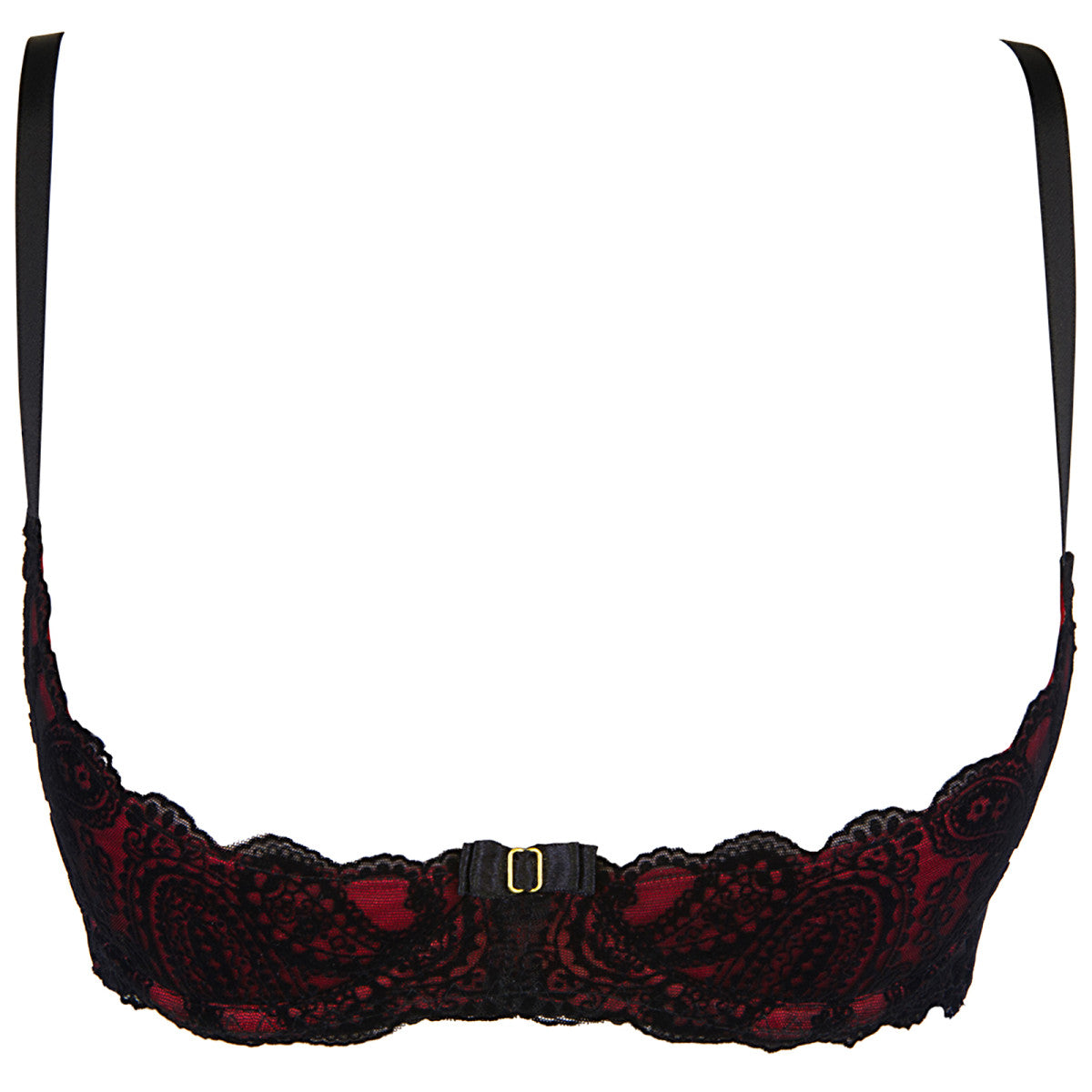 V-10041 bra black with open cups