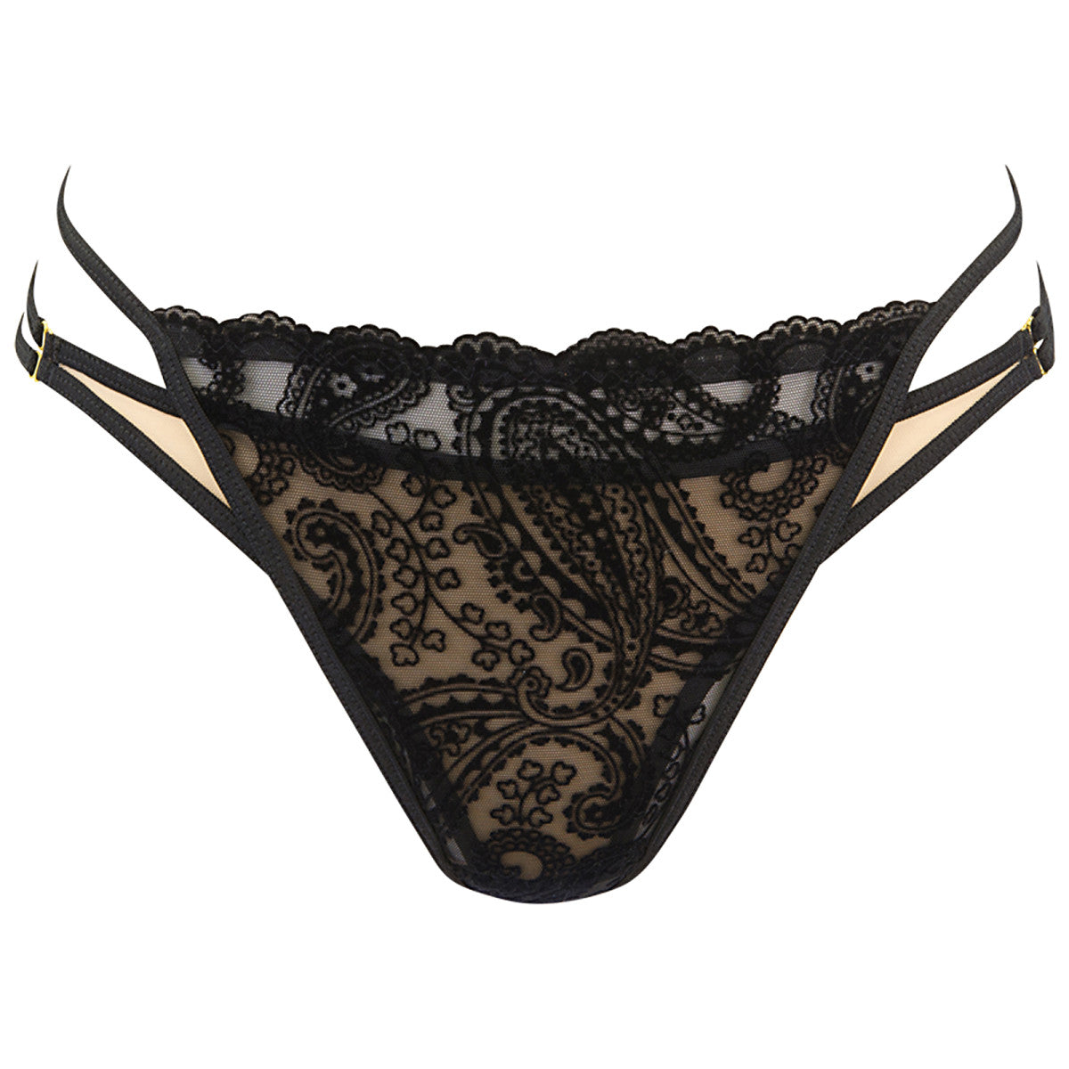 V-10068 kanten string – zwart