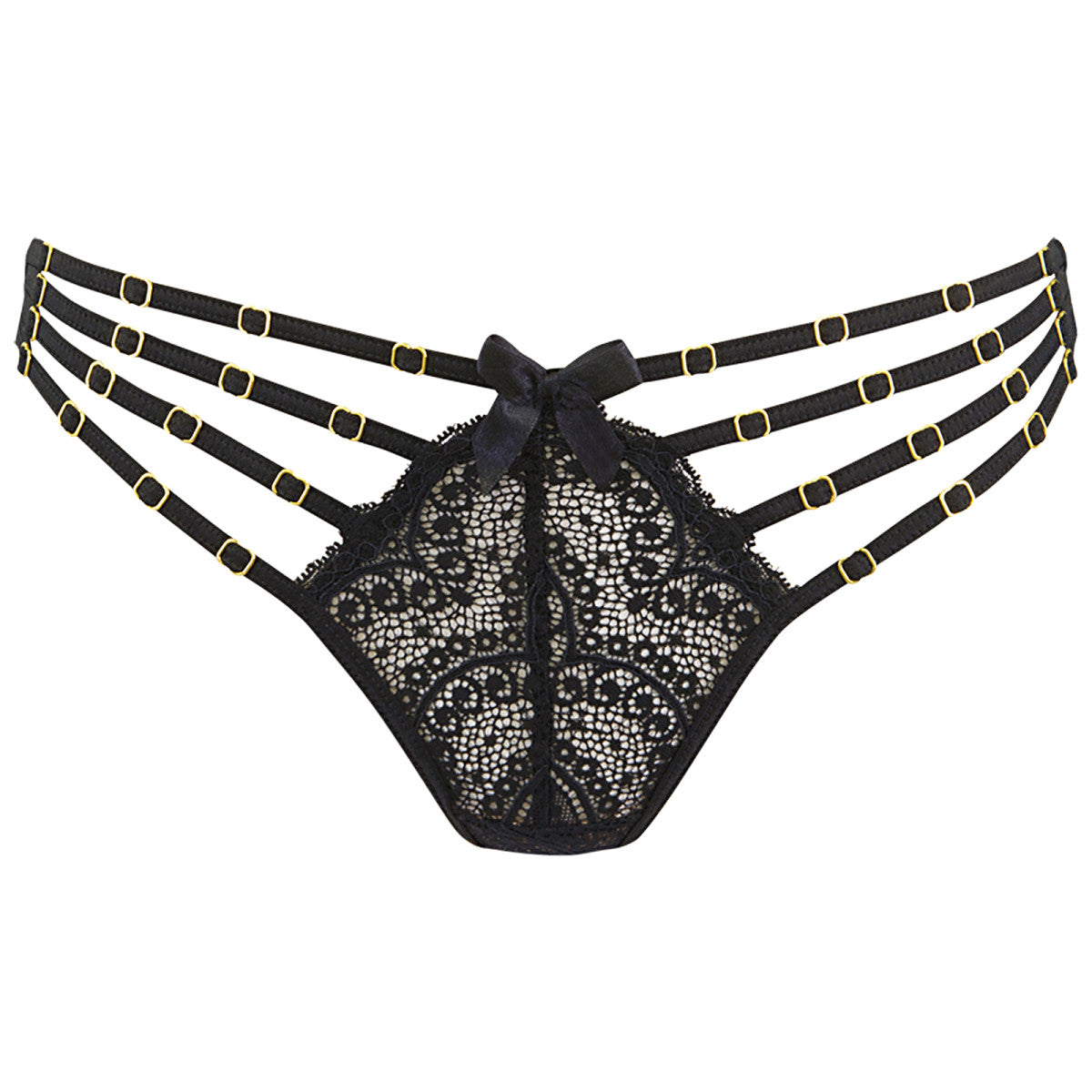 V-10088 kanten string – zwart – detail 4