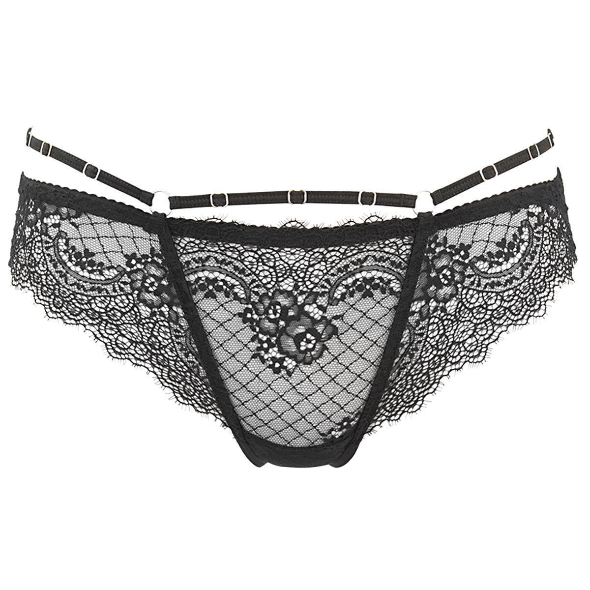 V-10098 kanten string – zwart