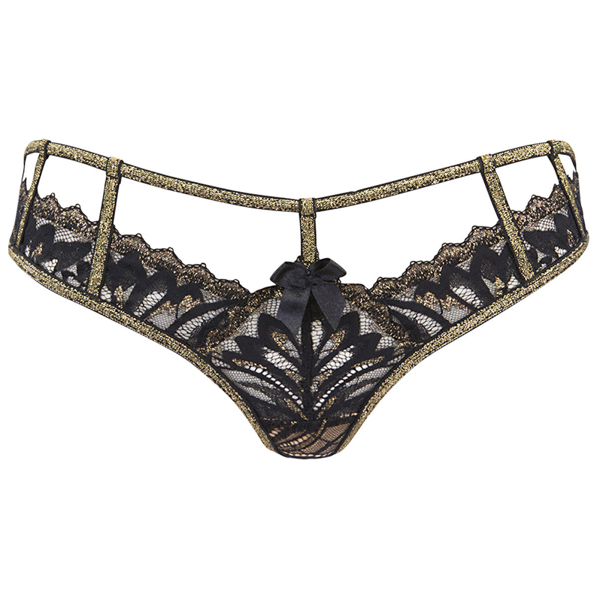 V-10108 string – zwart-goud