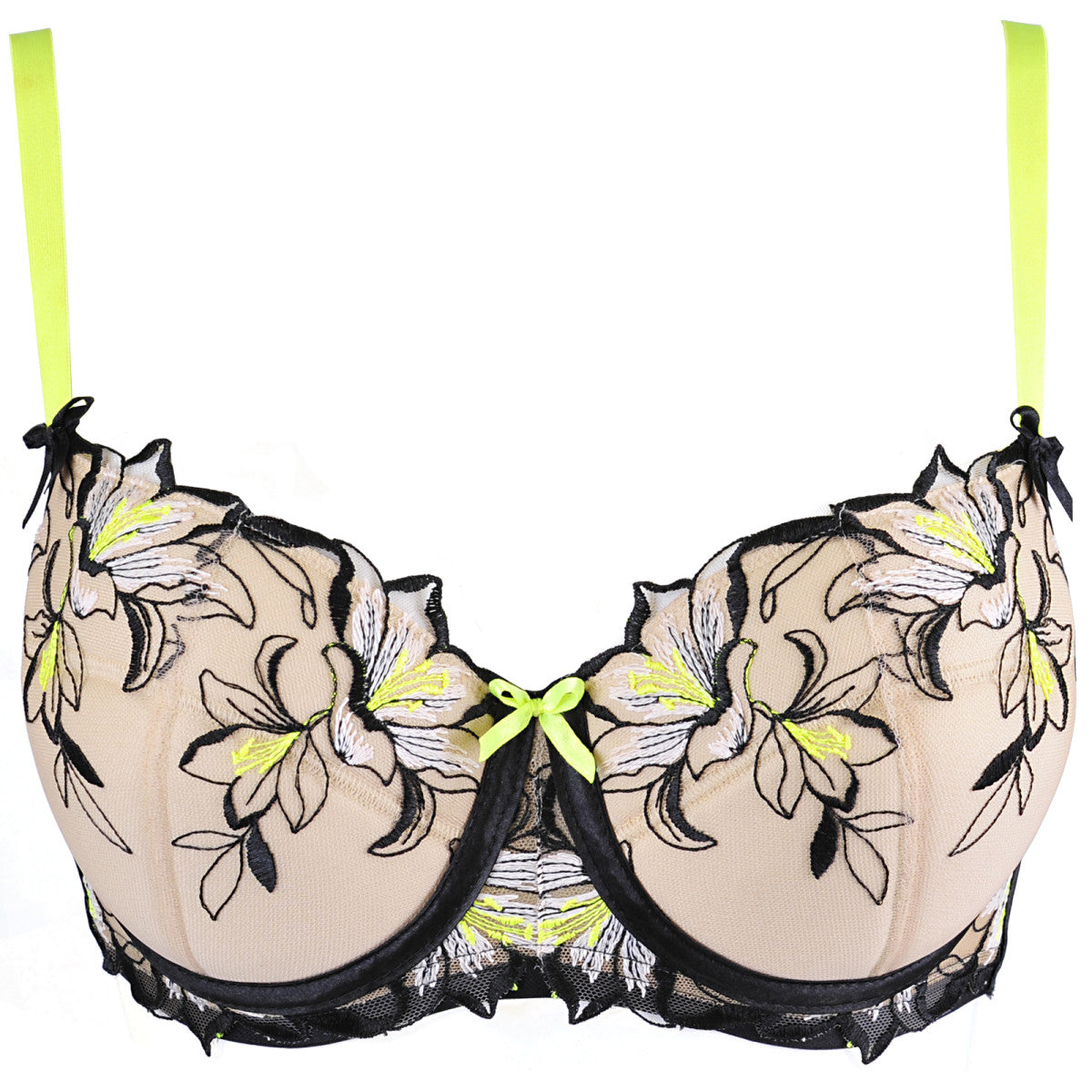 V-10151 bustier met beugels – beige-zwart