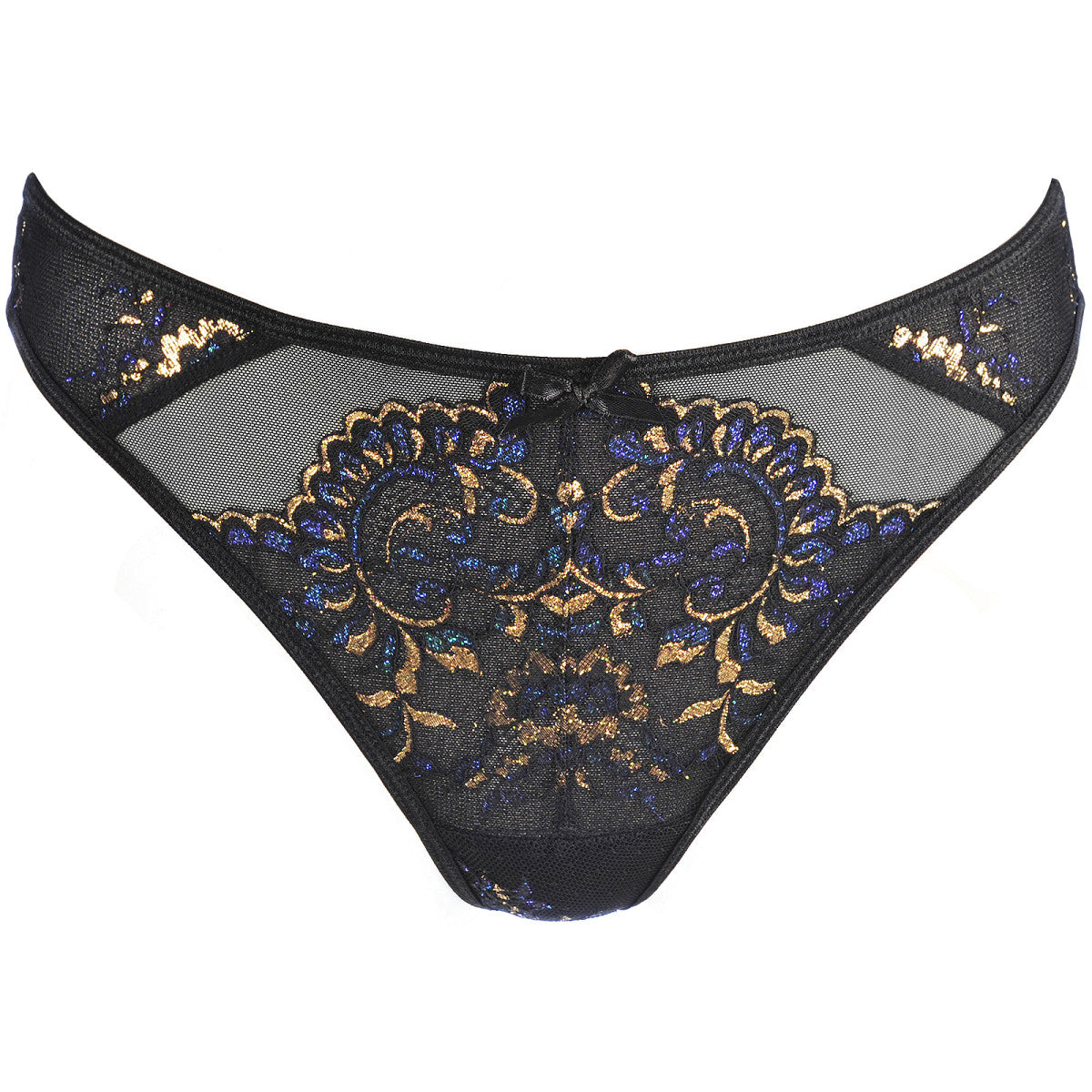 V-10388 kanten string – blauw