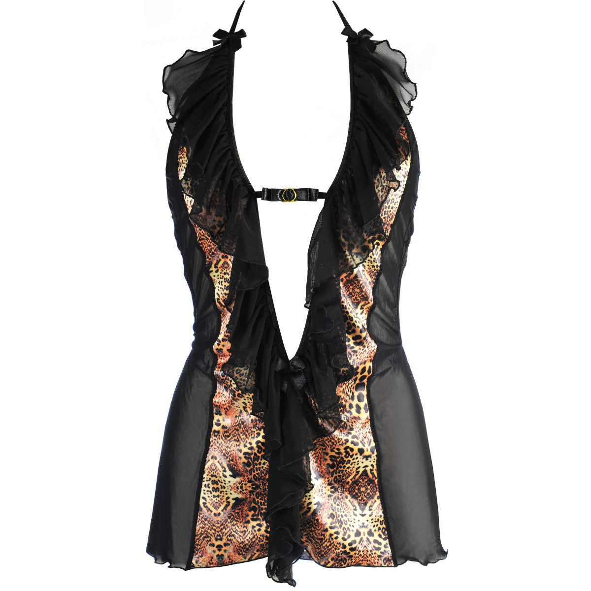 V-10409 babydoll – zwart-goud