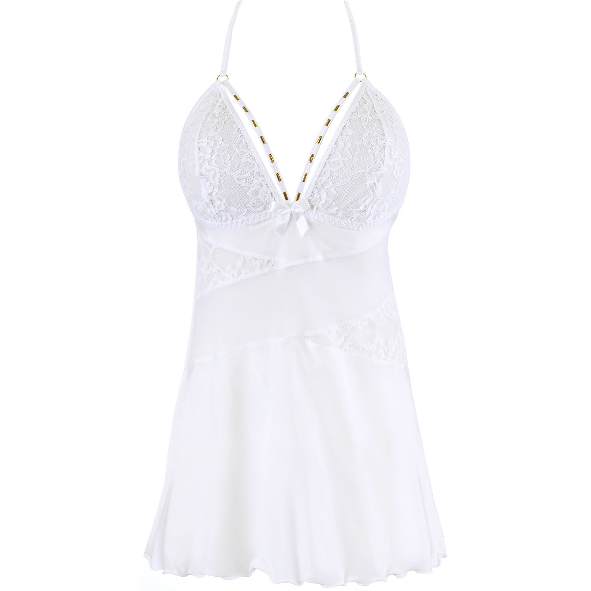 V-10459 babydoll & string white