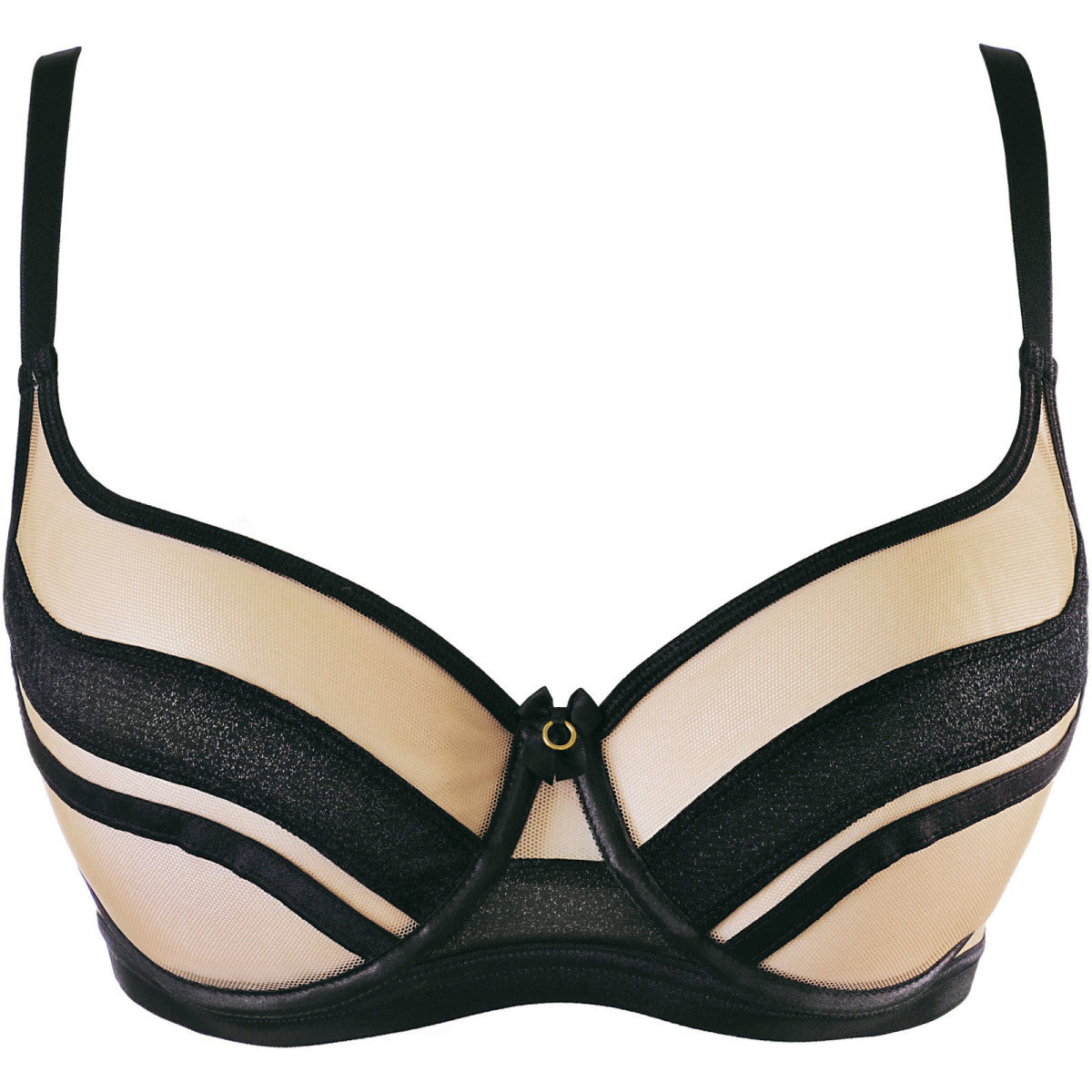 V-10491 bustier met beugels – zwart-beige
