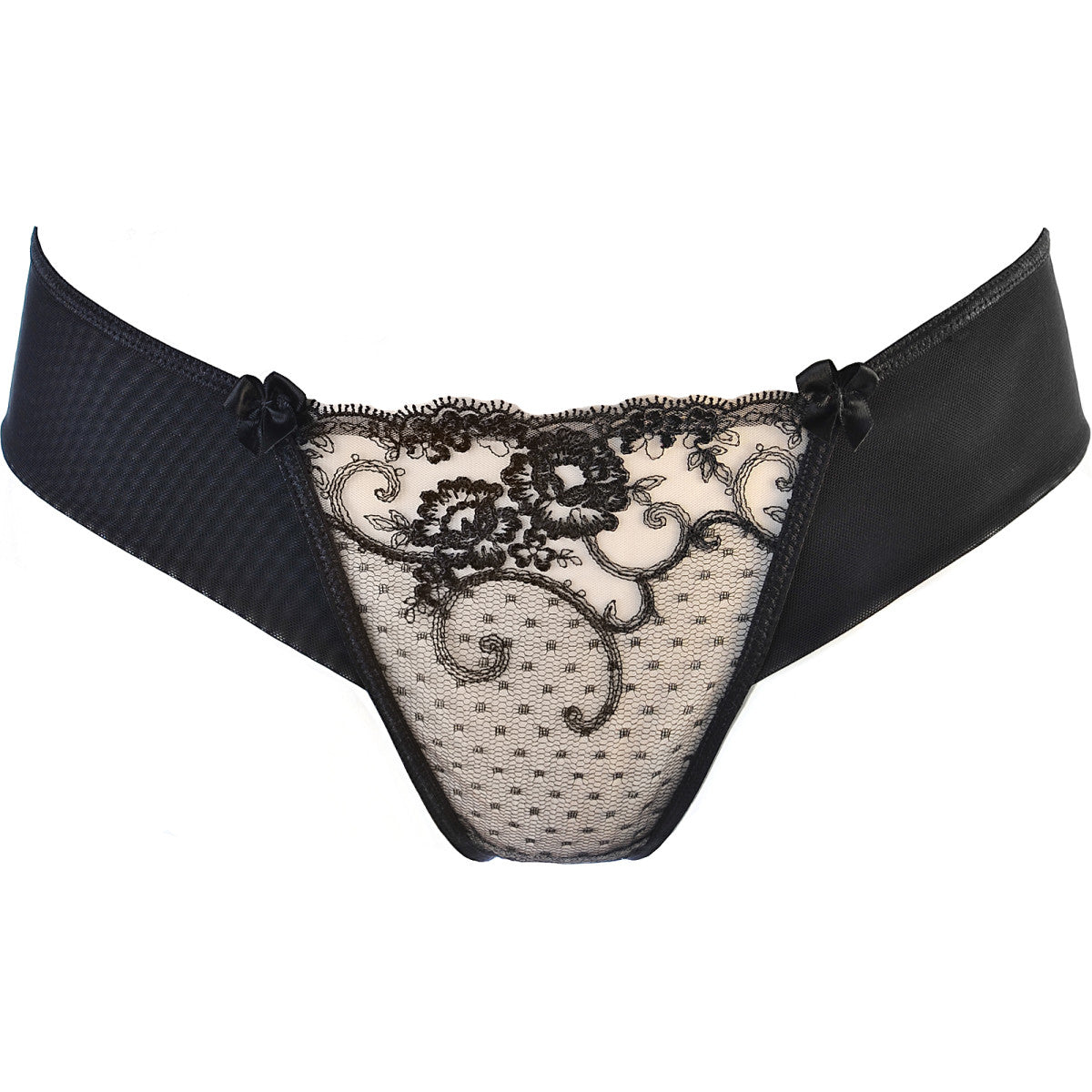 V-10528 string – zwart-beige – detail 2
