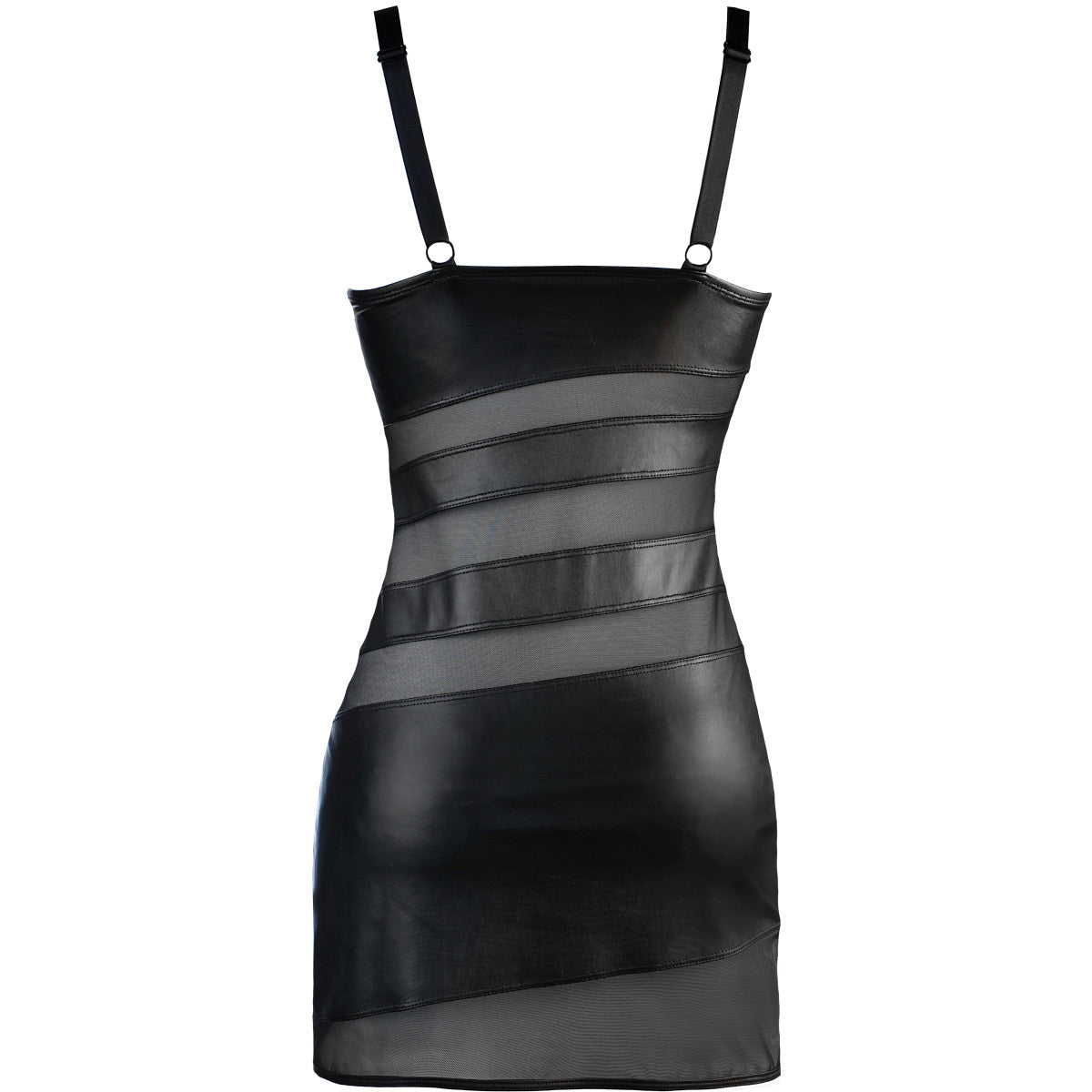 V-10629 clubwear jurk met beugels – zwart – detail 3