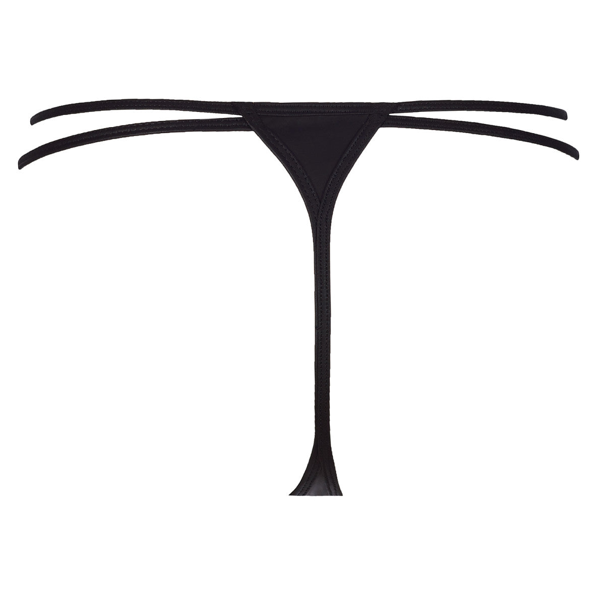 V-8348 string wetlook – zwart