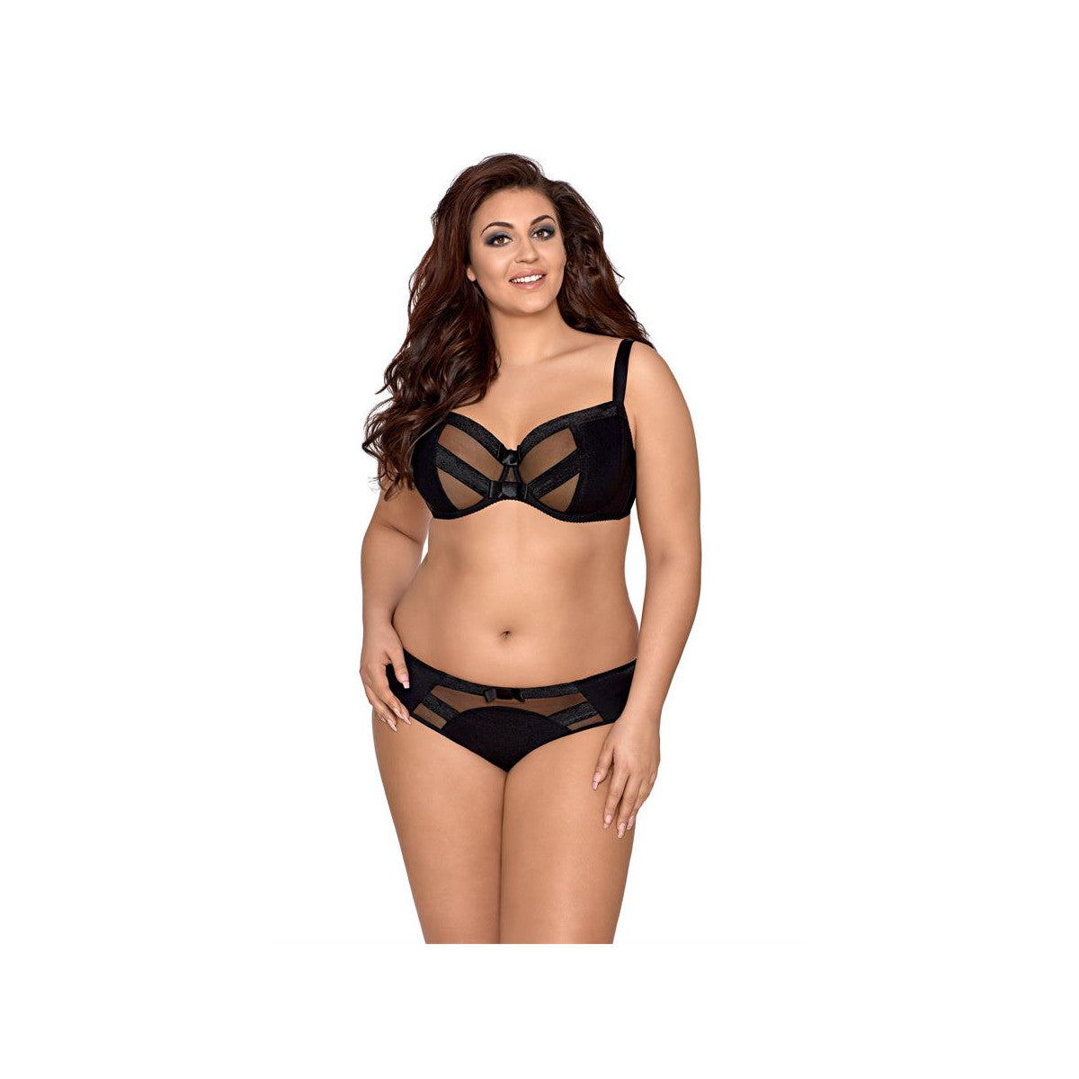 V-8451 Plus Size bh zwart