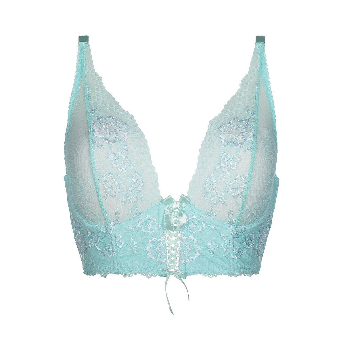 V-8611 semi-corset zeegroen â€“ detail 2