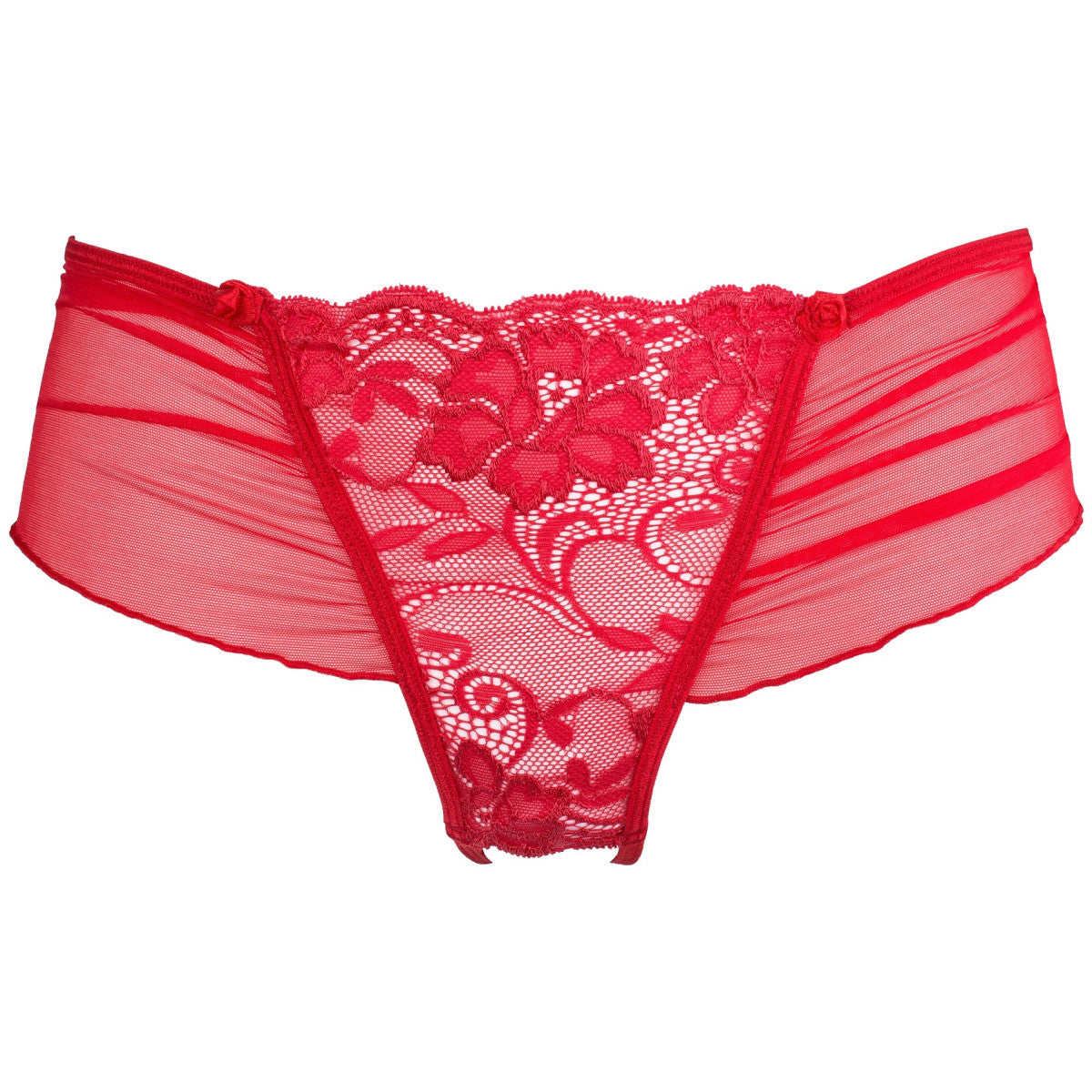 V-8768PS string met open kruis – rood – detail 2