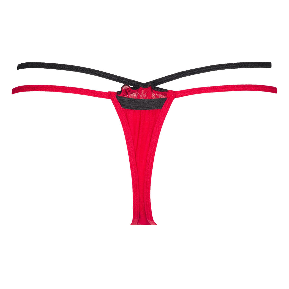 V-8778PS Plus Size string red-black