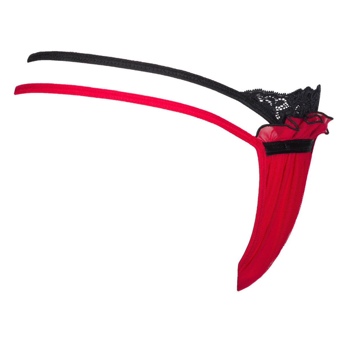 V-8778PS Plus Size string rood-zwart