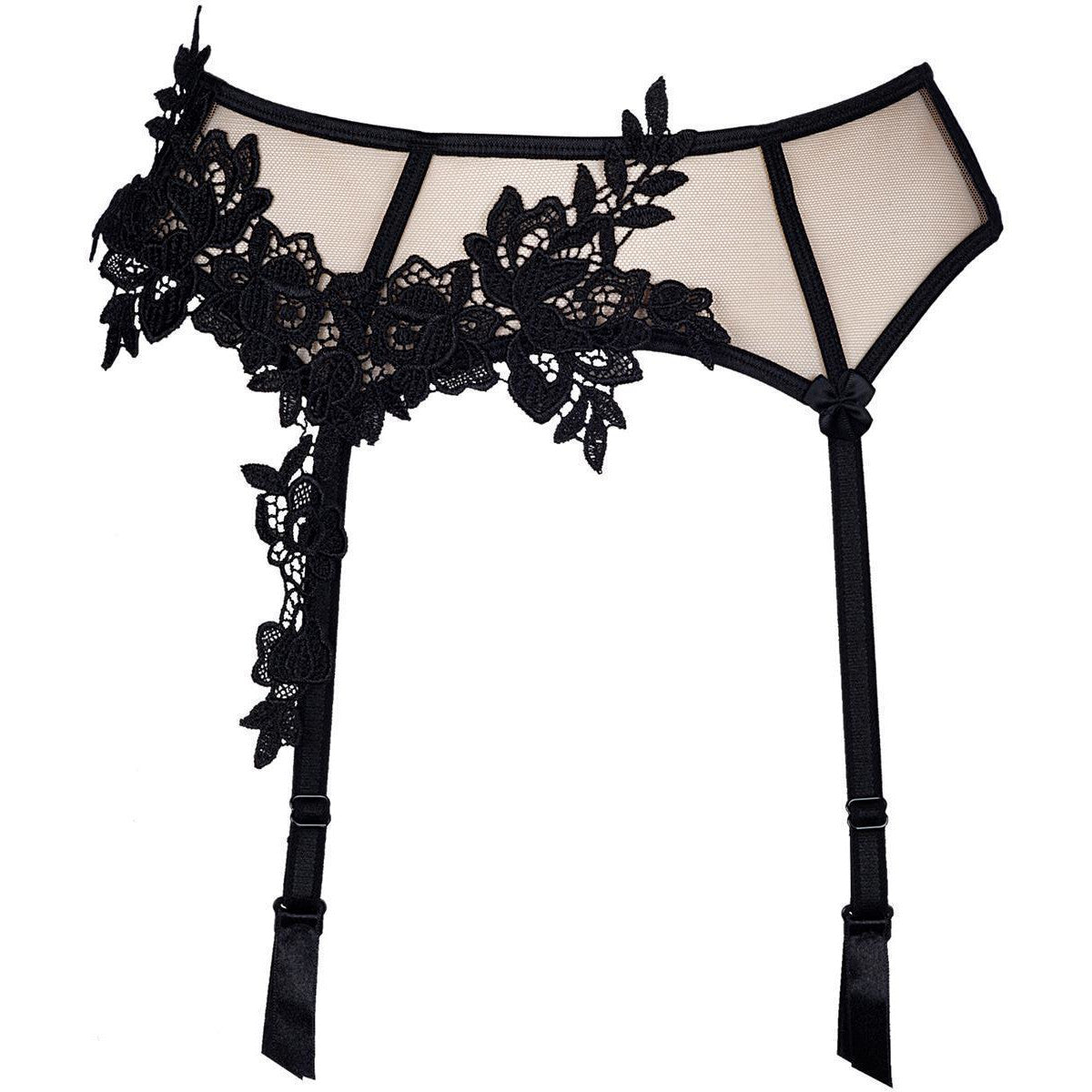 V-8842 jarretelgordel – beige-zwart – detail 2