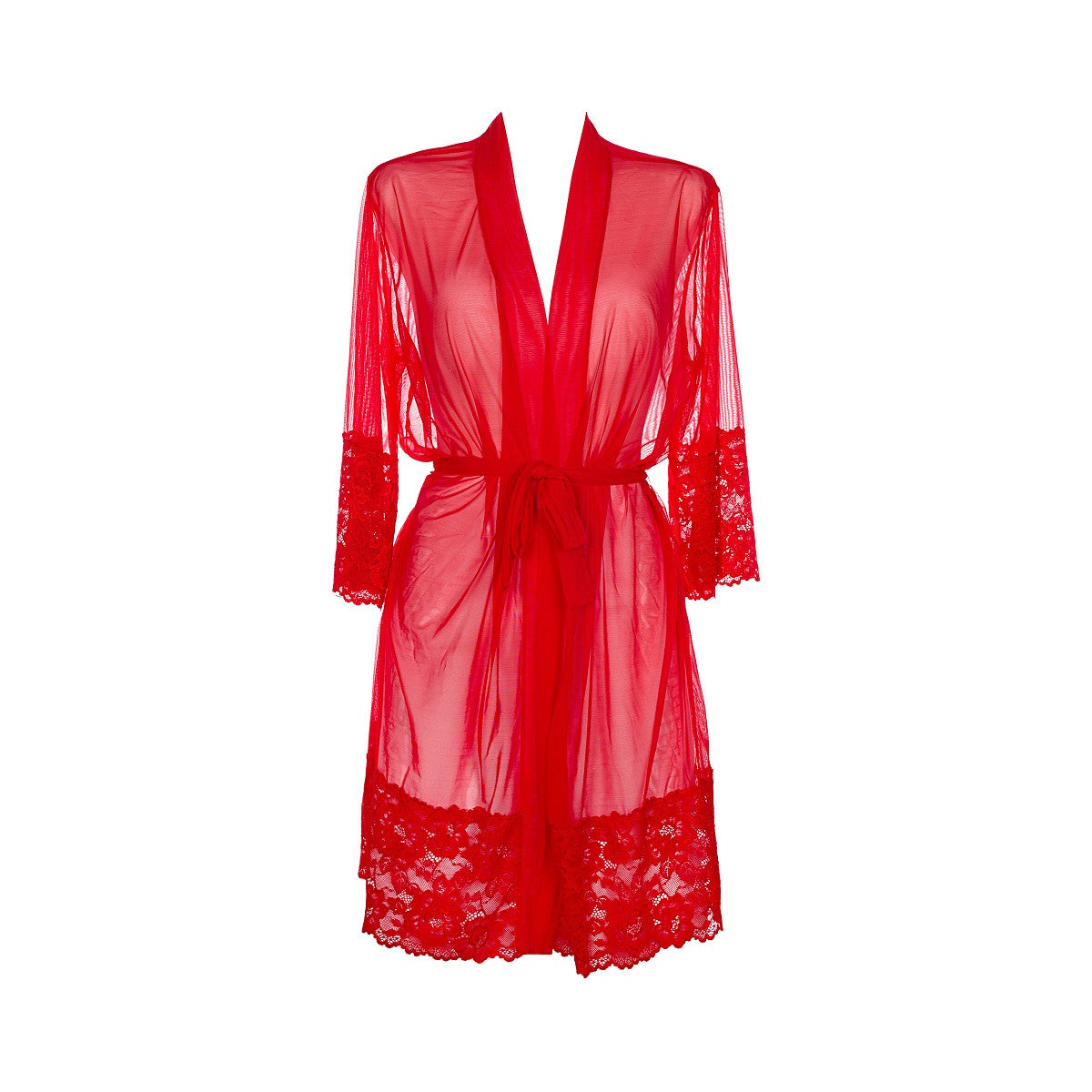 V-8860 kanten kimono – rood