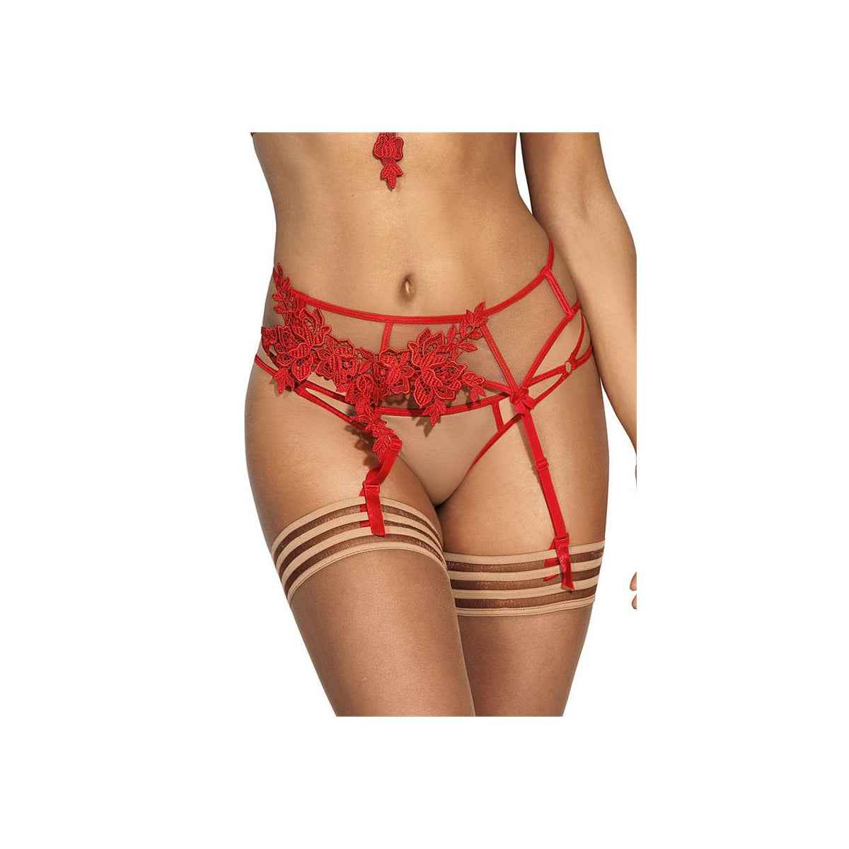 V-8862 garter belt red
