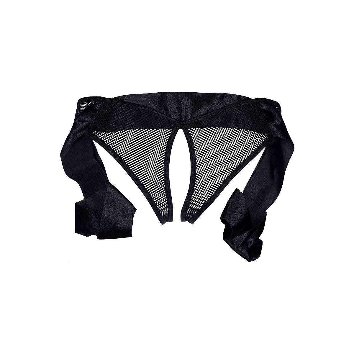 V-8895 string met open kruis – zwart