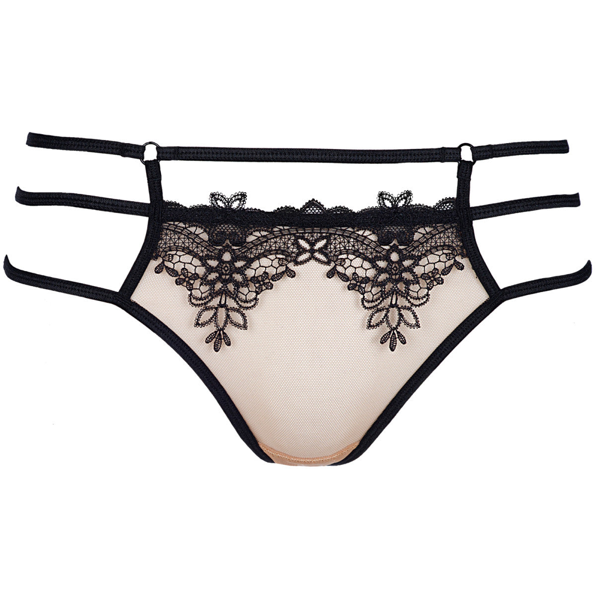 V-8908 kanten string – zwart