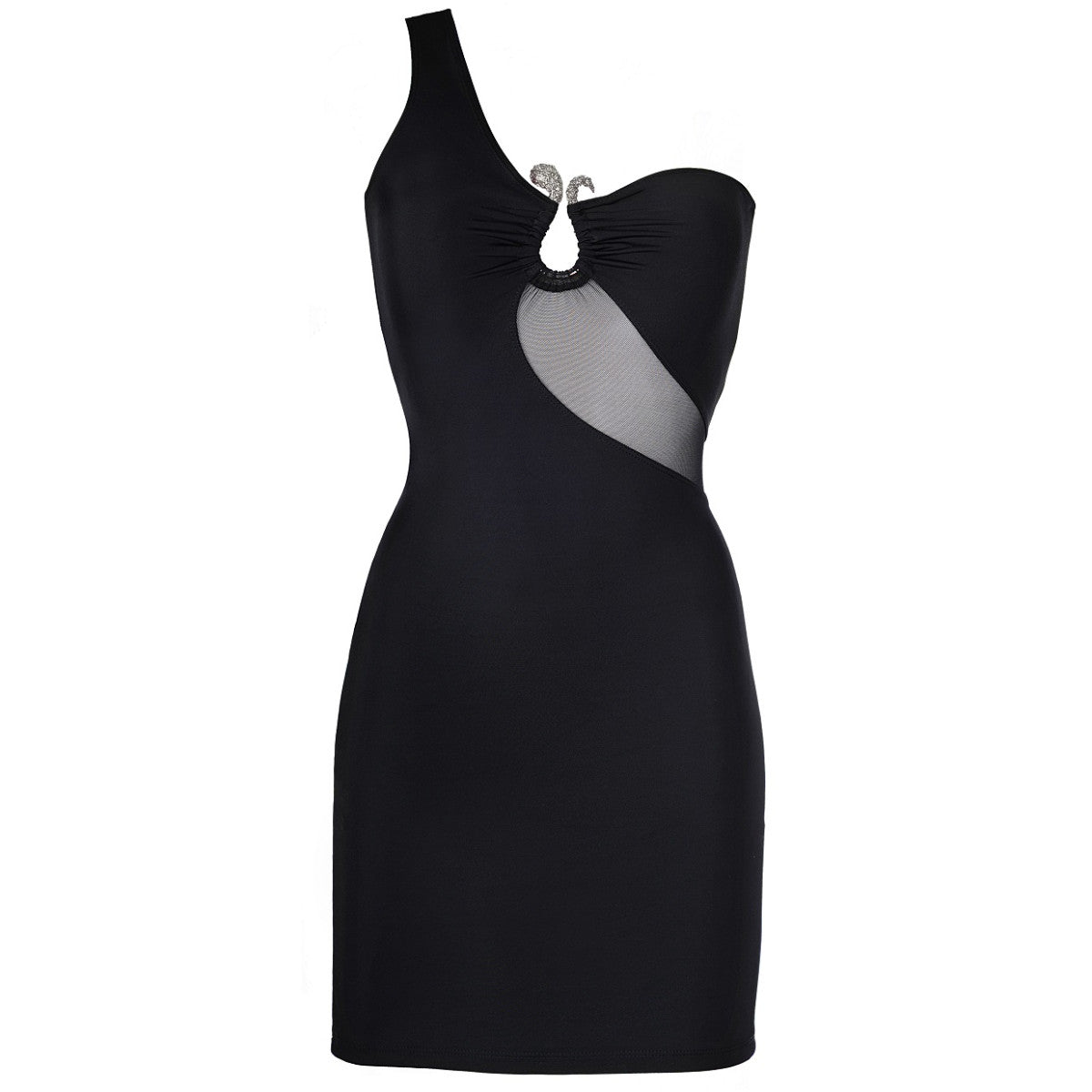 V-9099 clubwear jurk – zwart