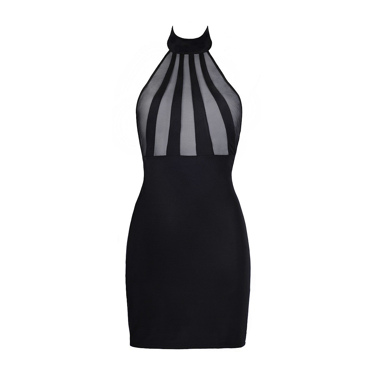 V-9149 clubwear jurk – zwart