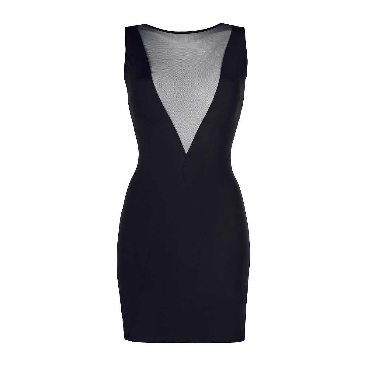 V-9209 clubwear jurk – zwart