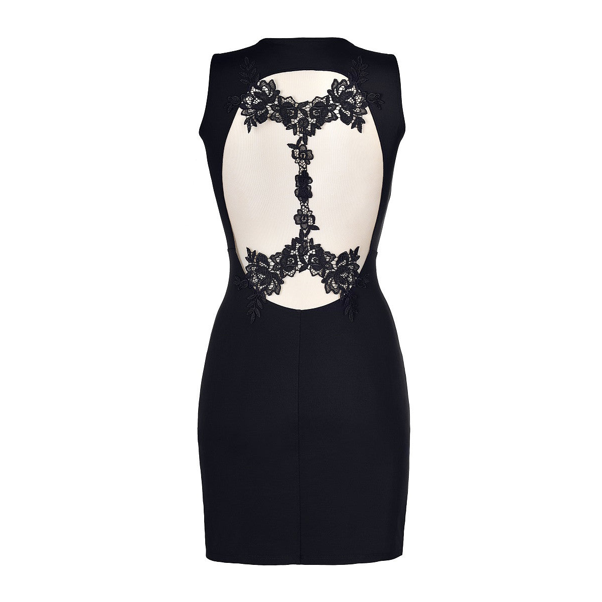 V-9209 clubwear jurk – zwart