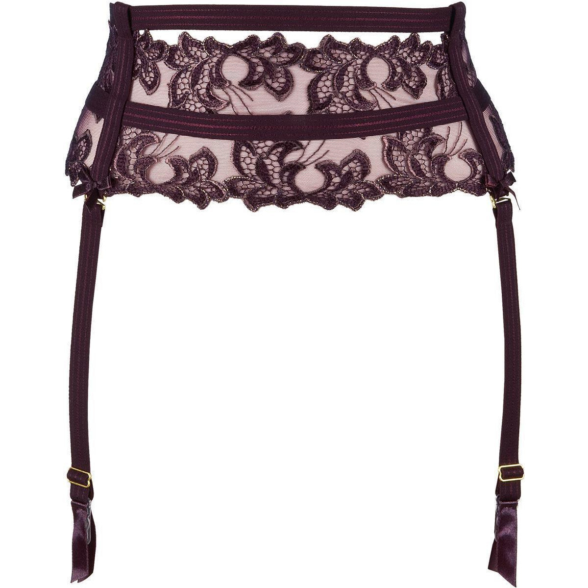 V-9472 garter belt purple