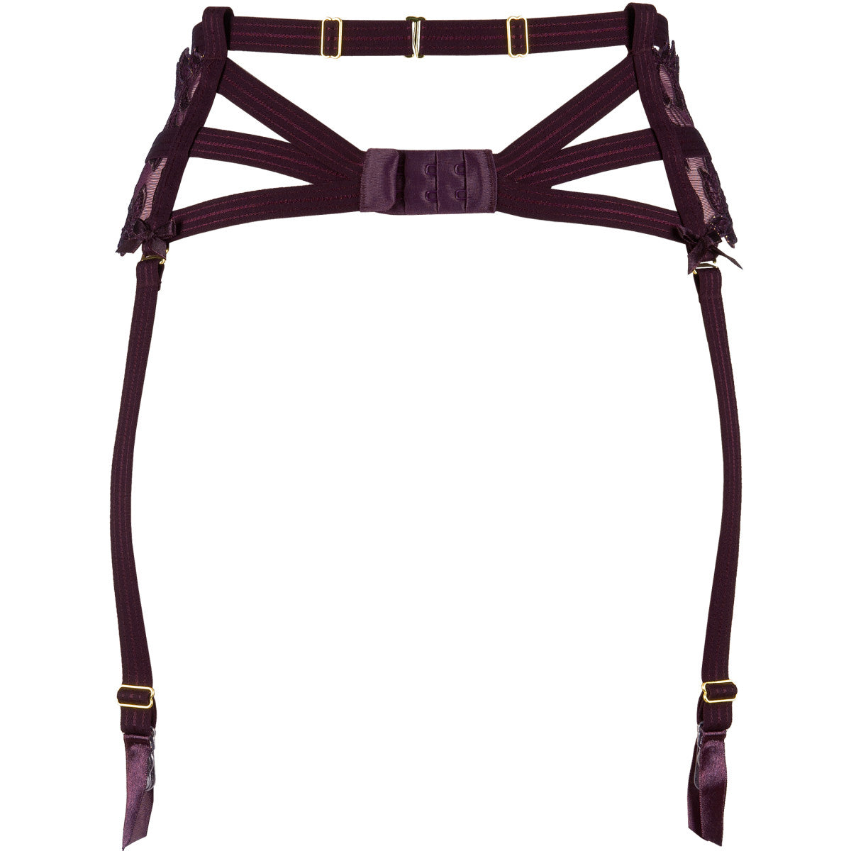 V-9472 garter belt purple