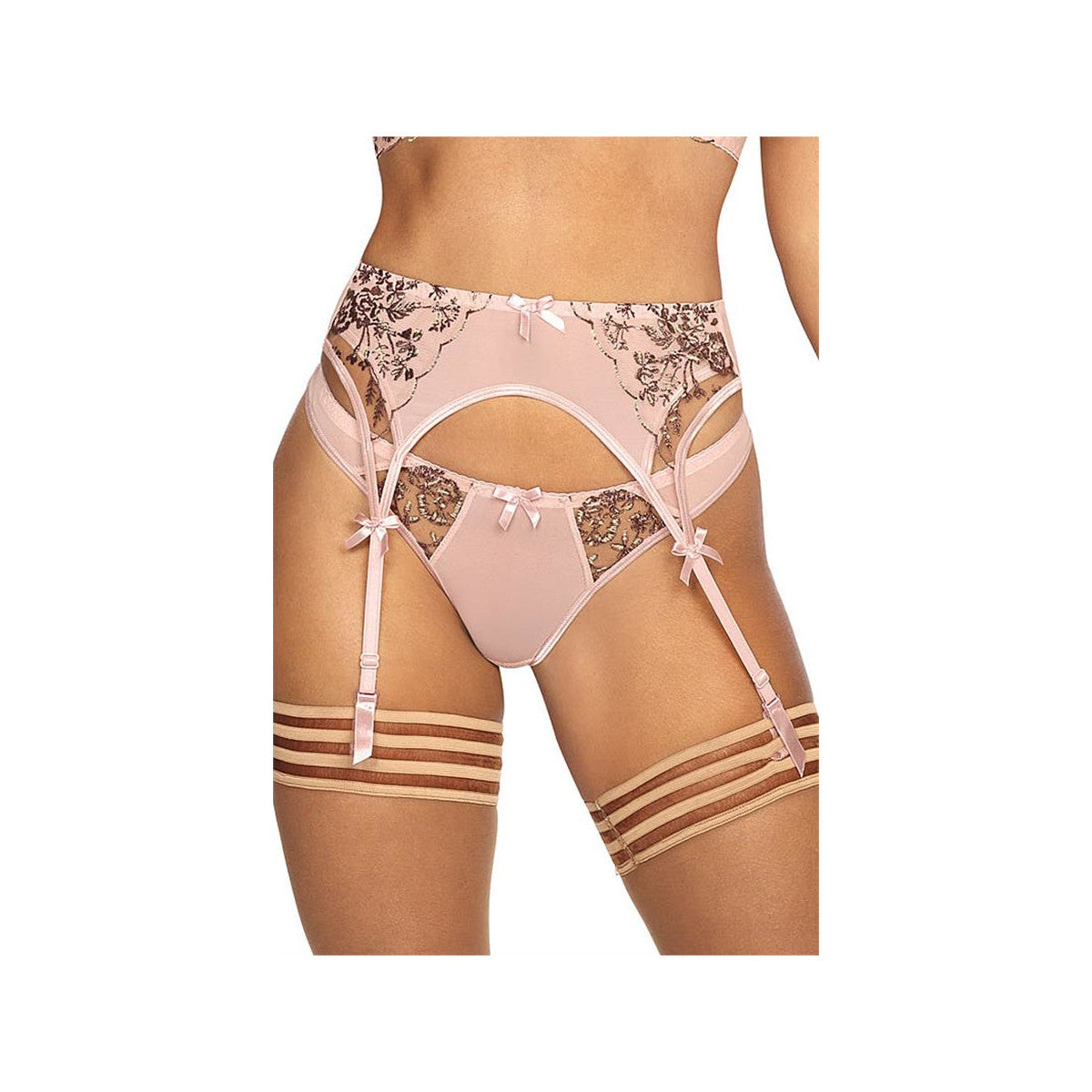 V-9522 garter belt pink