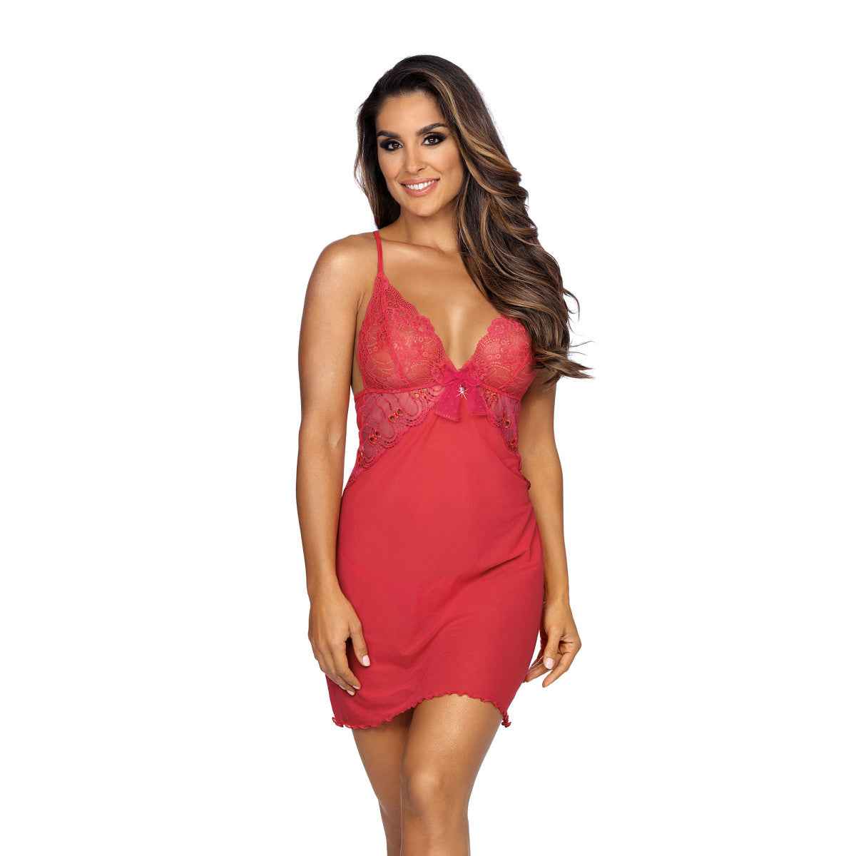 V-9559 babydoll & string red