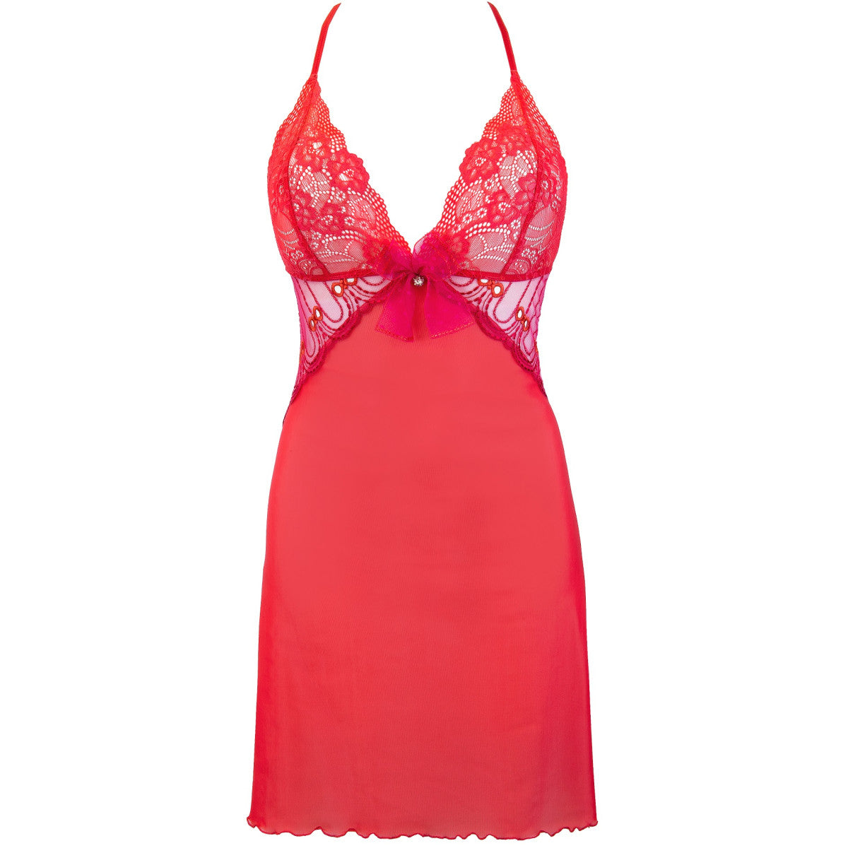 V-9559 babydoll & string red