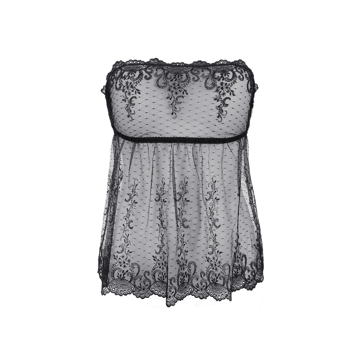 V-9639 kanten babydoll – zwart van Dare2Live – zwart