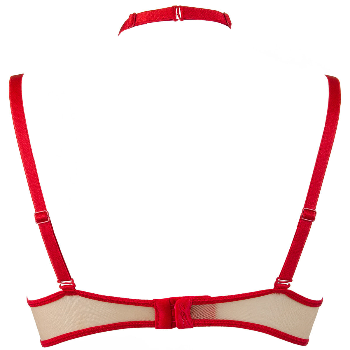 V-9651 bra red with open cups