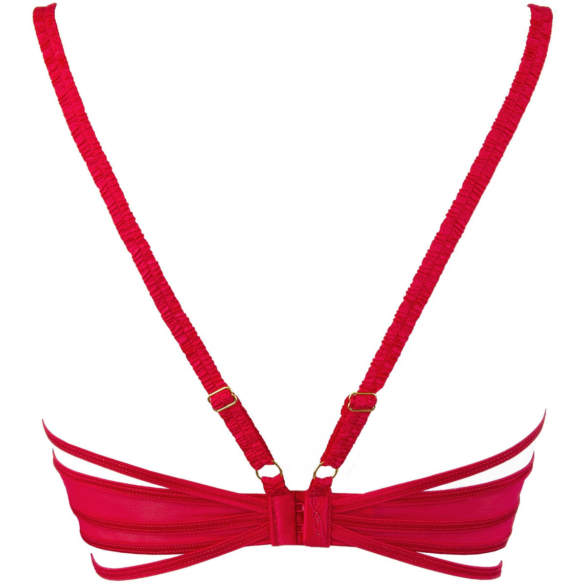 V-9671 bustier red with open cups