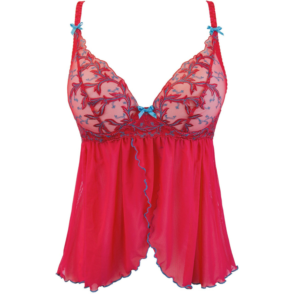 V-9679 babydoll & string red