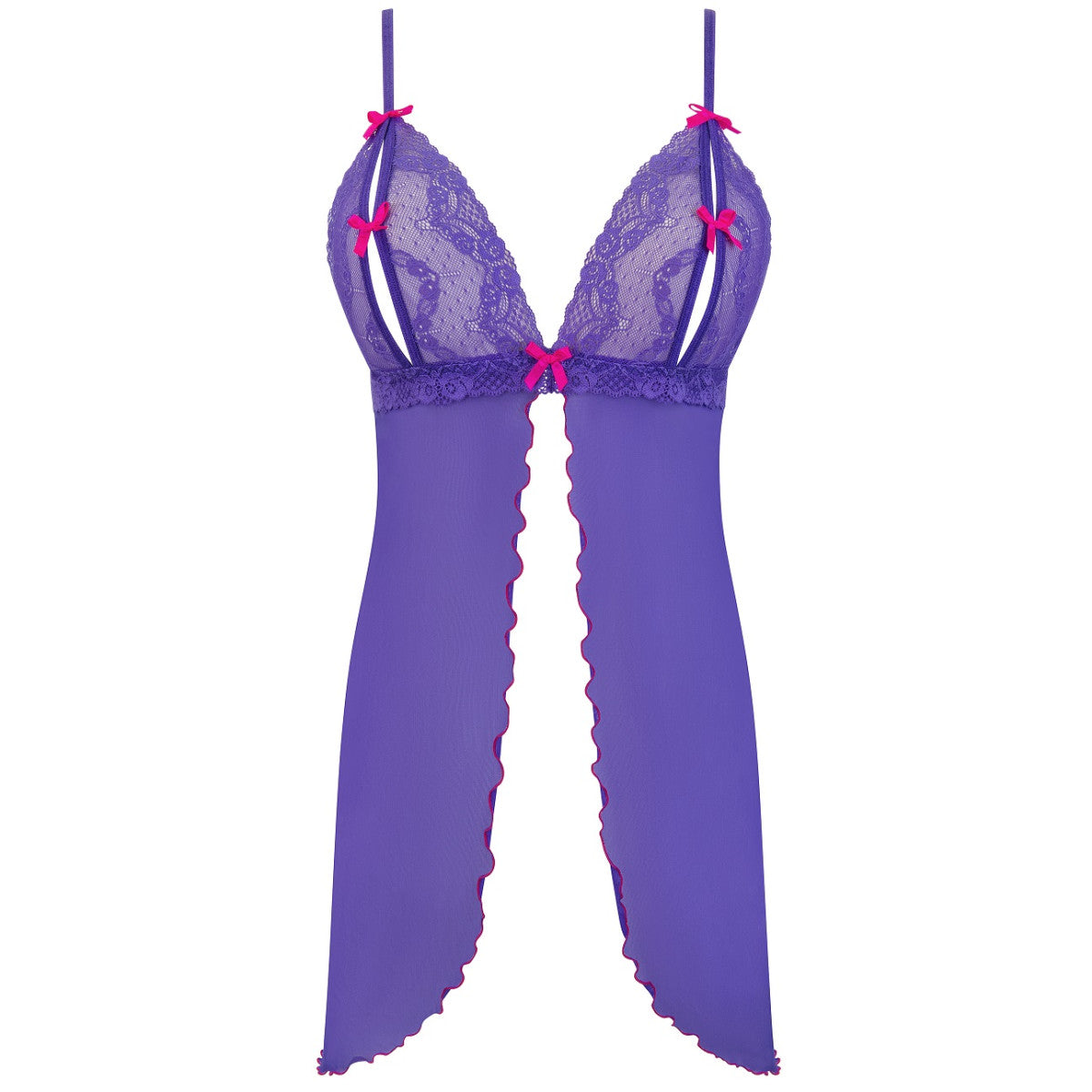 V-9689 babydoll & string purple