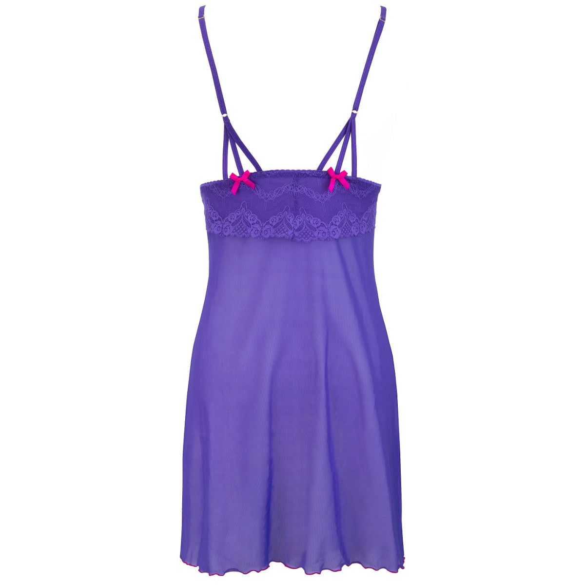V-9689 babydoll & string – paars