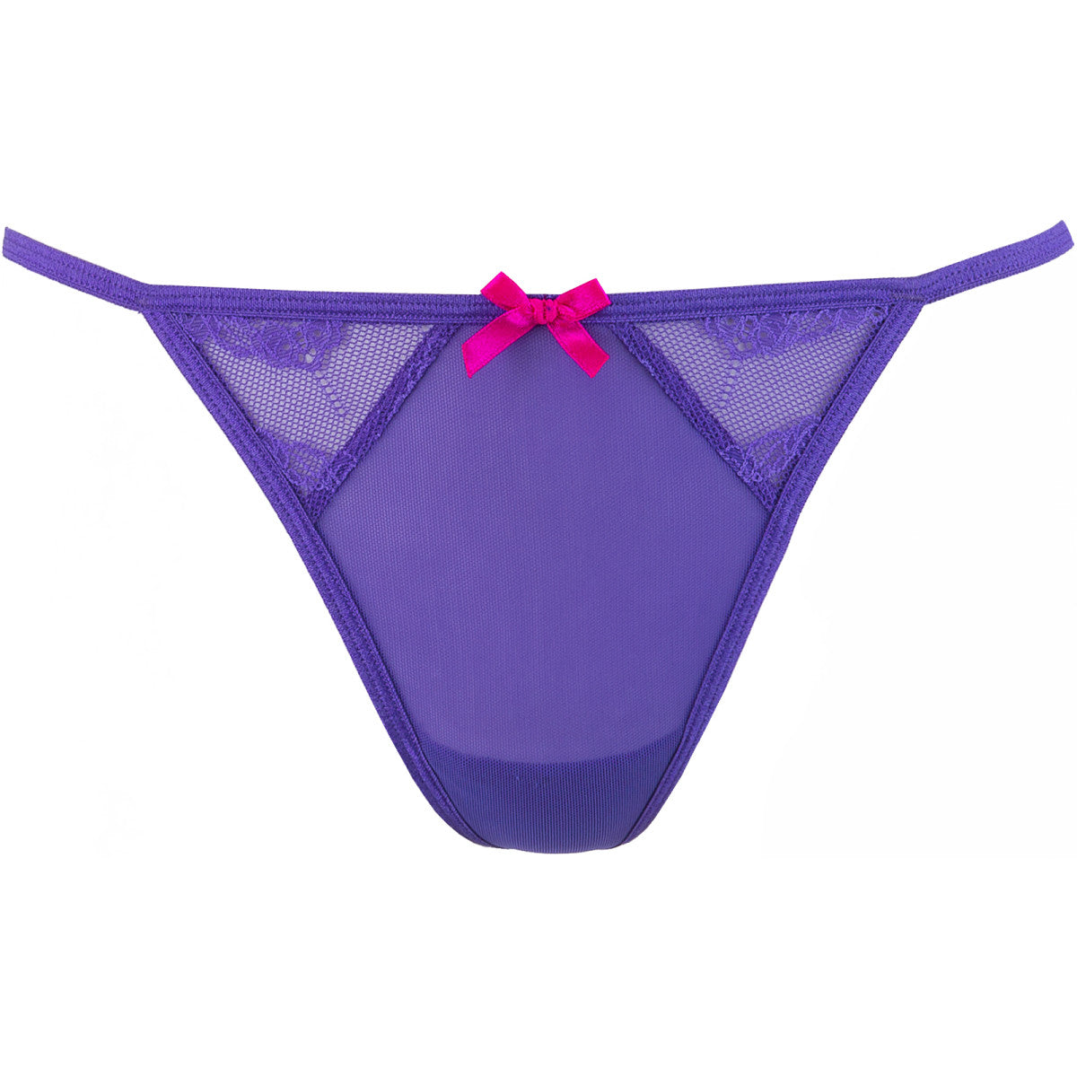 V-9689 babydoll & string – paars