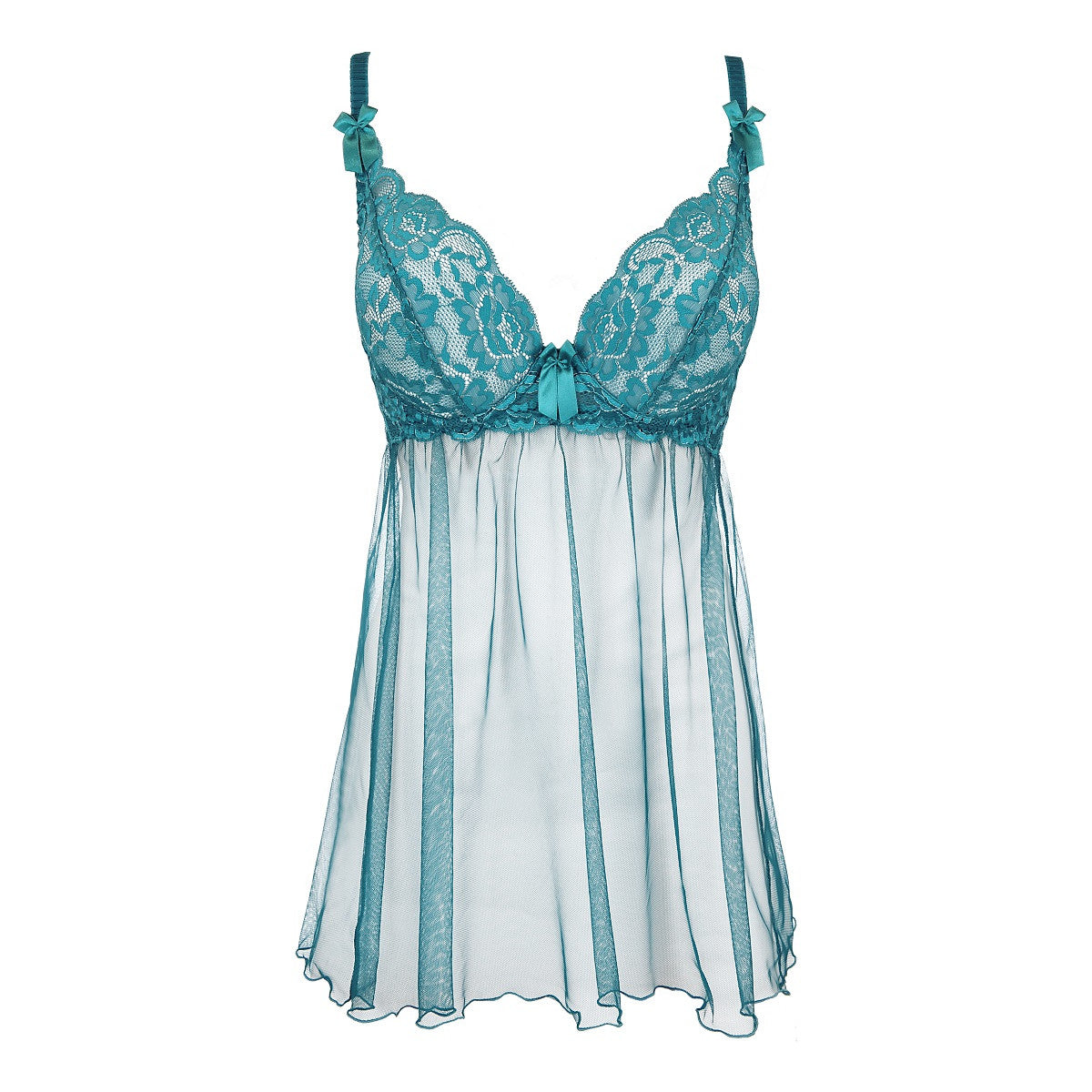 V-9709 babydoll & string green