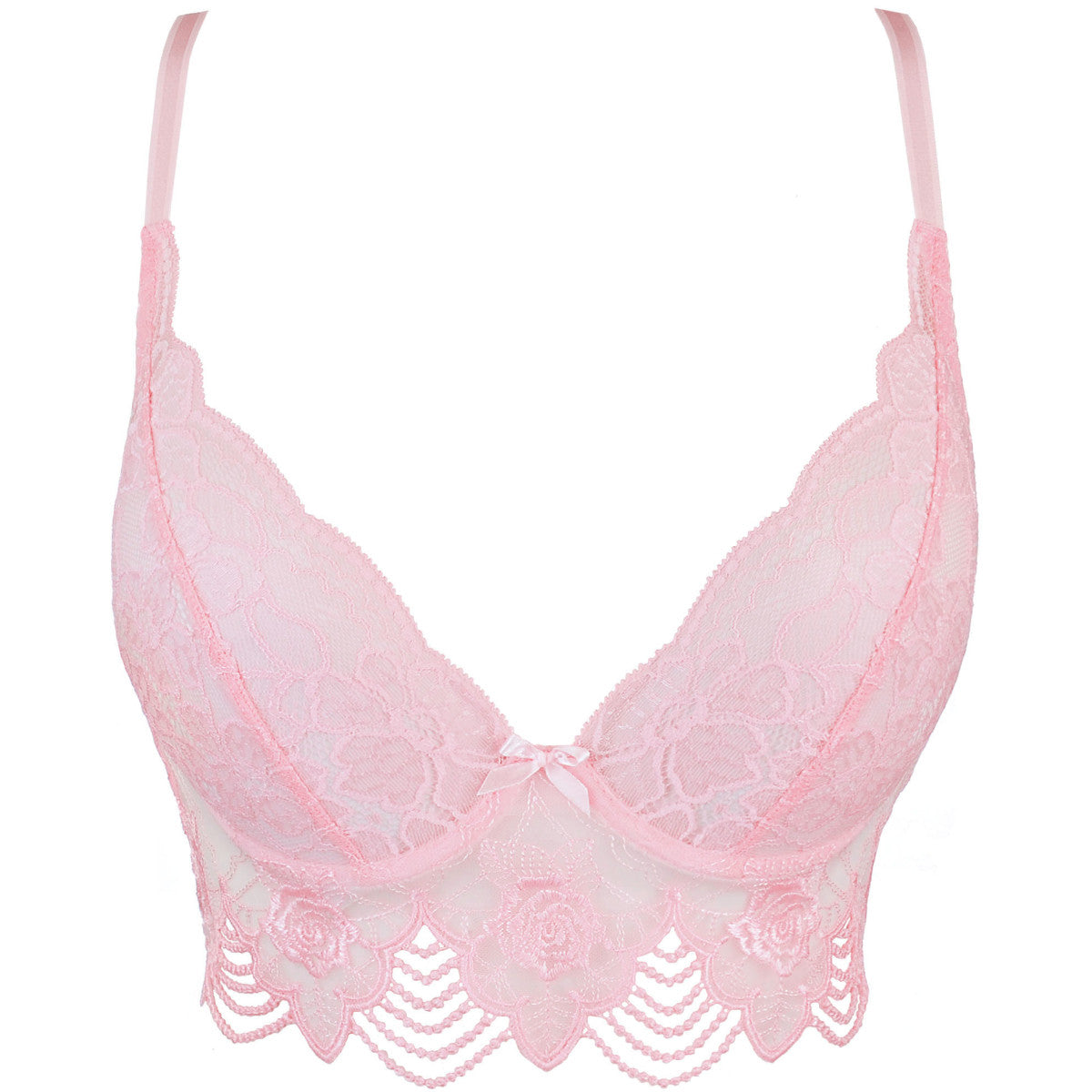 V-9751 kanten bustier – roze – detail 2