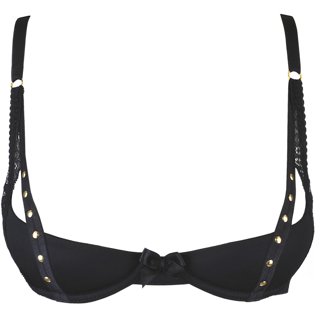 V-9781 bra black with open cups