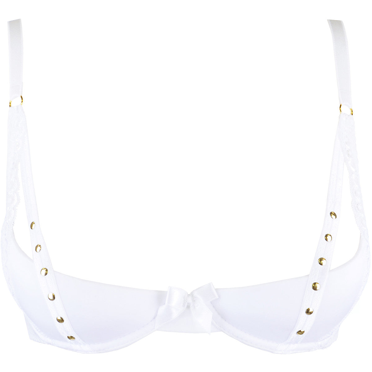 V-9791 bra white with open cups