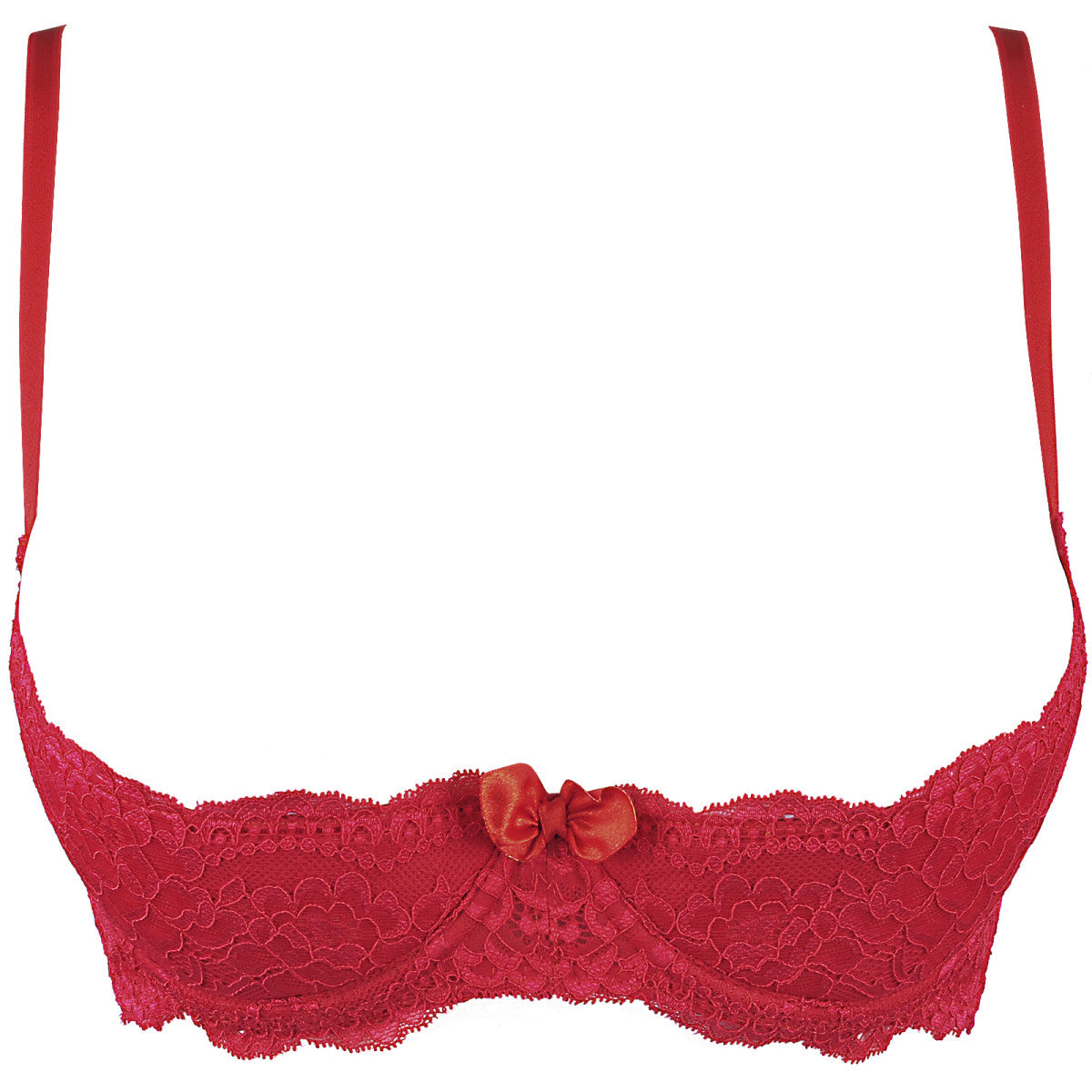 V-9801 bra red with open cups