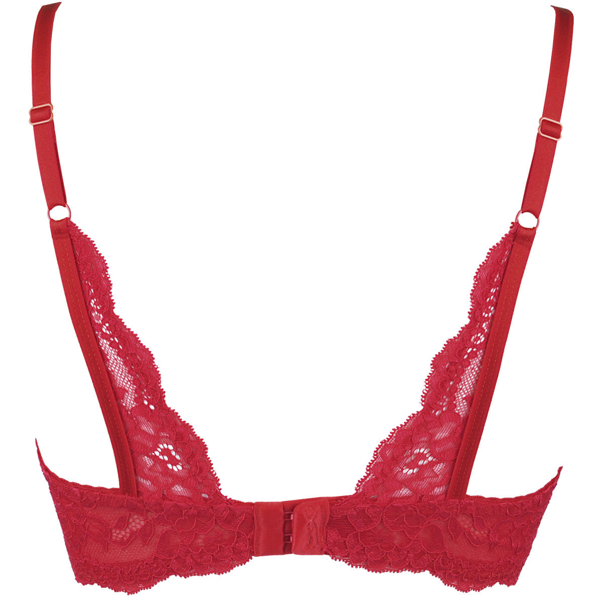 V-9801 bra red with open cups