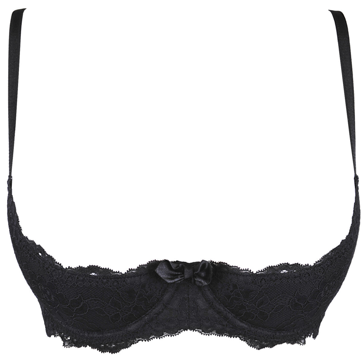 V-9811 bra black with open cups
